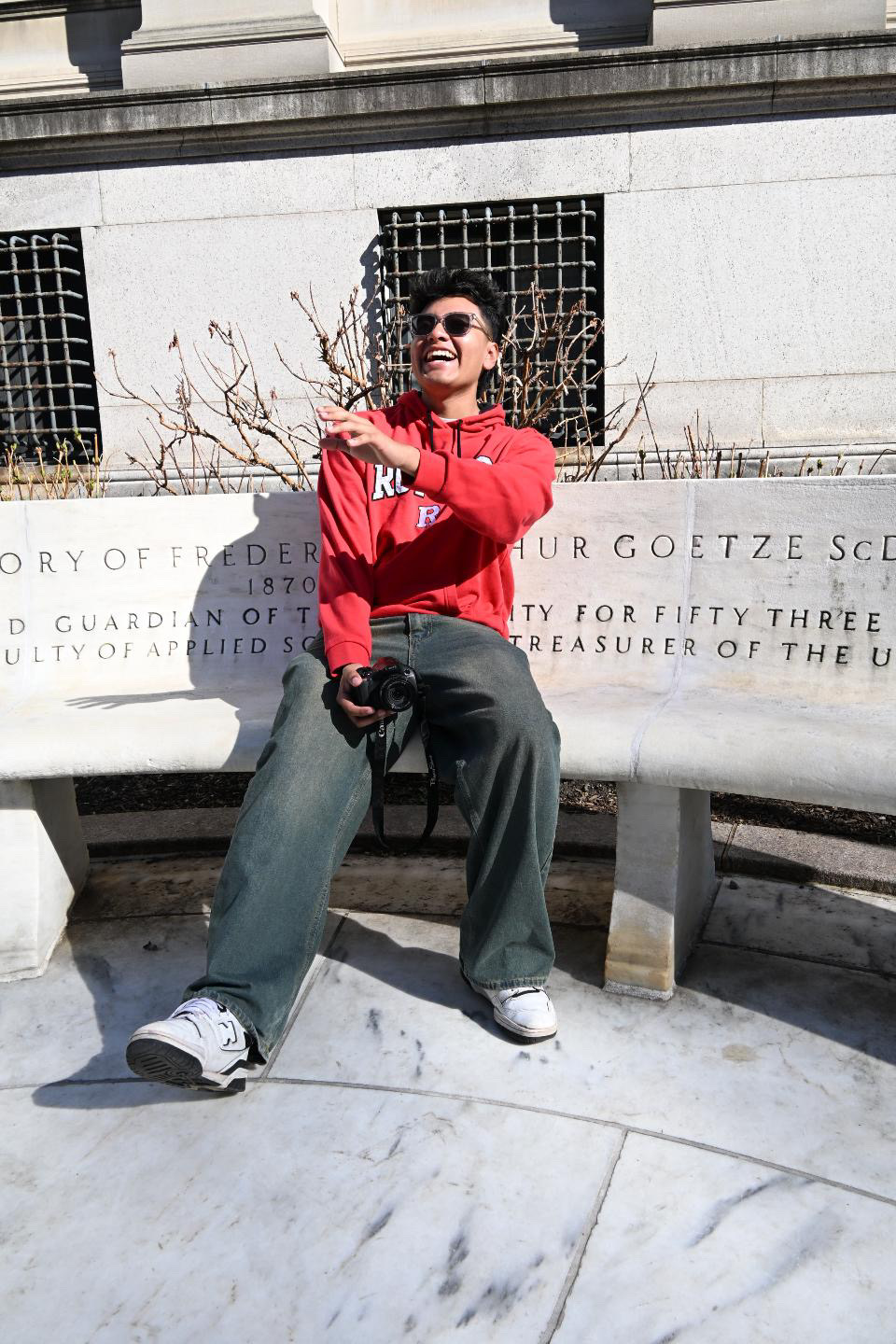 Tony holding a camera